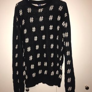 H&M brand hashtag sweater
